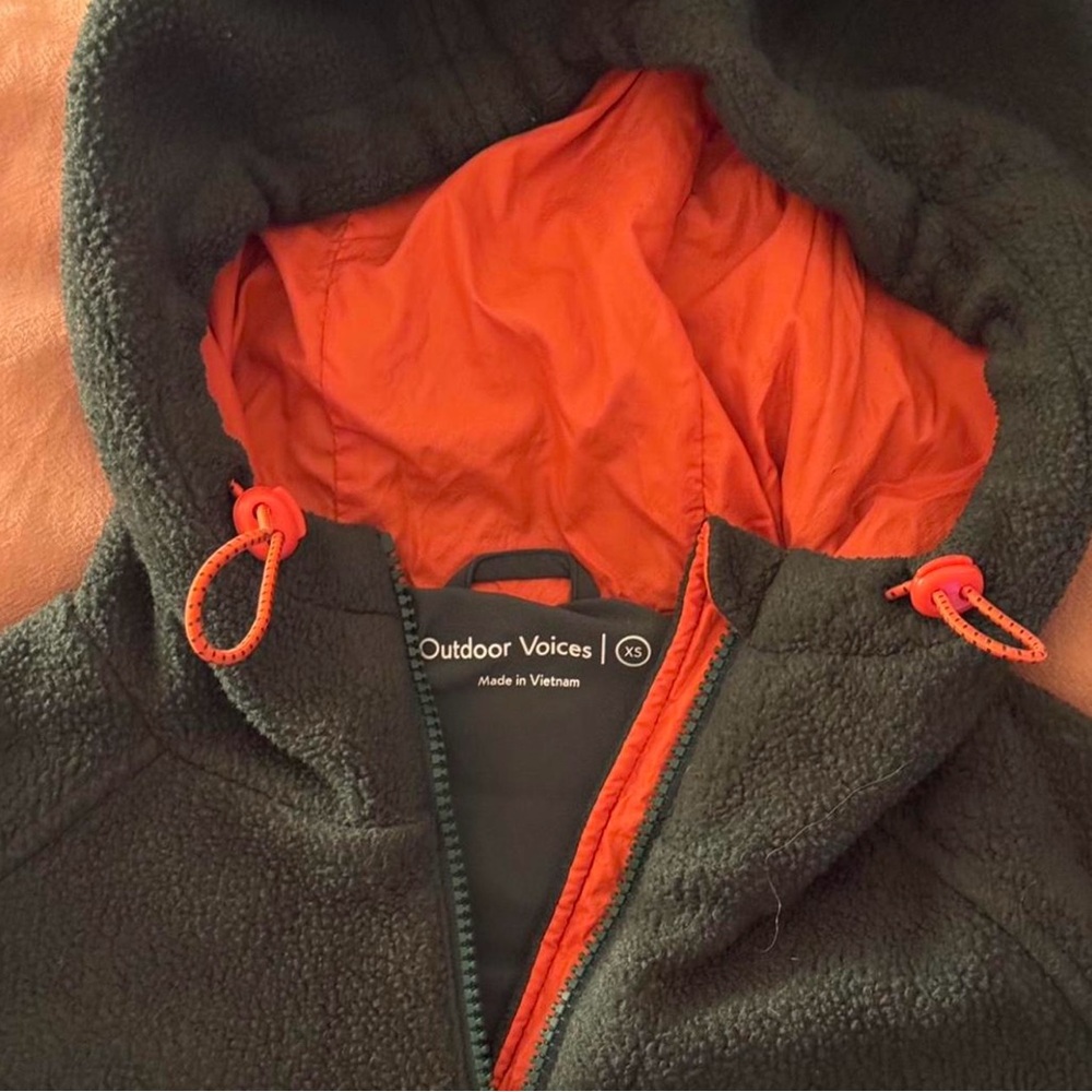 Outdoor Voices Kids' Black and Orange Puffer Jacket